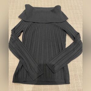 Elie Tahari Cowl Neck Black Wool Sweater- size XS.